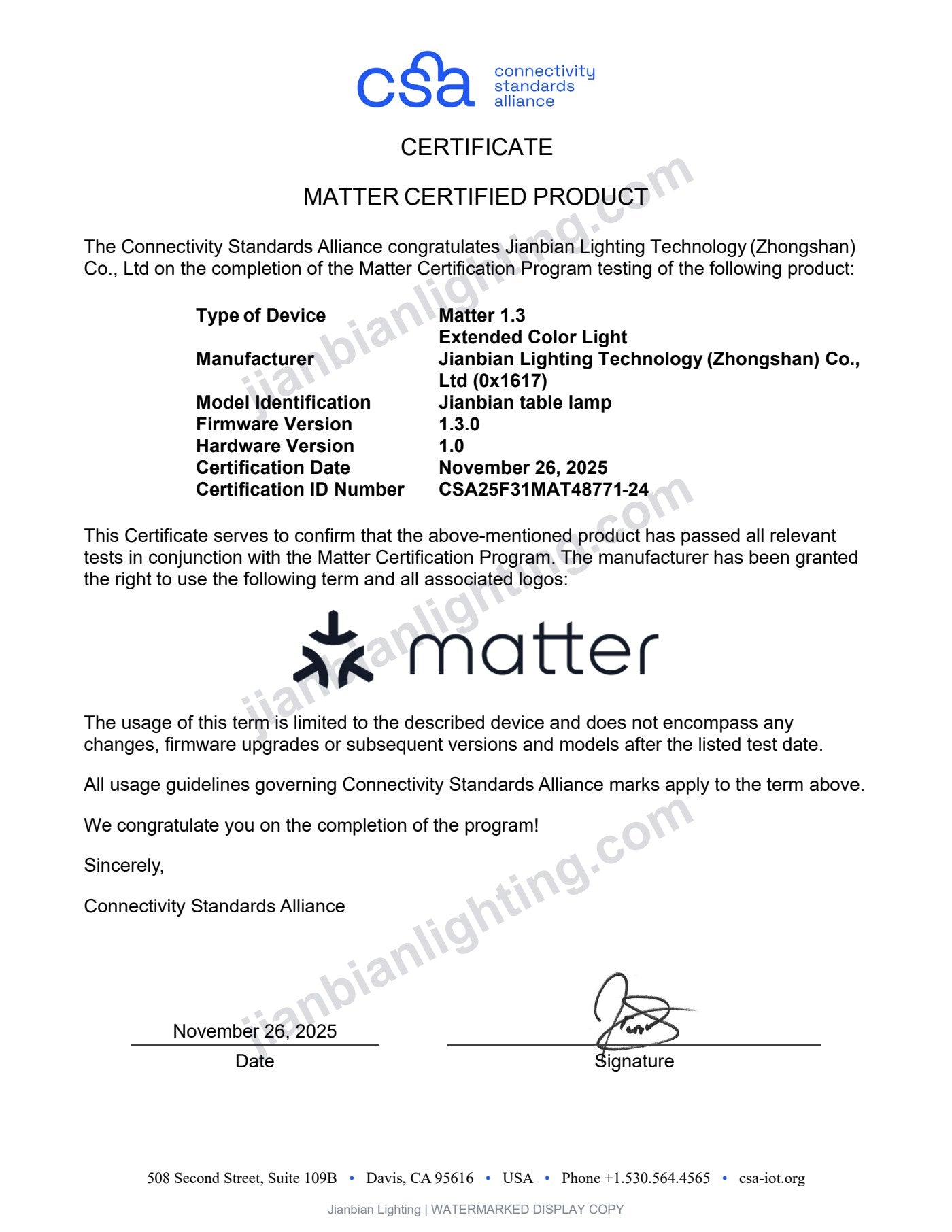 Matter document