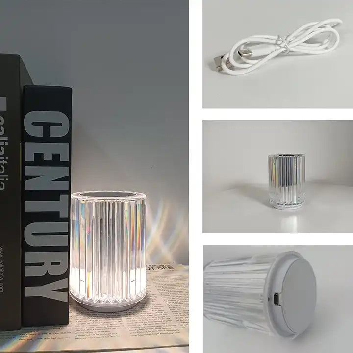 Nordic Battery Table Lamps Bar Light Decor Acrylic Desk Lamp USB Rechargeable Crystal Modern LED Table Lamp