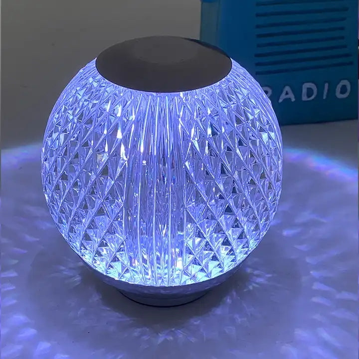 Touch 3-level rechargeable acrylic moon night lights usb night light led crystal ball table lamp for bedside decorate