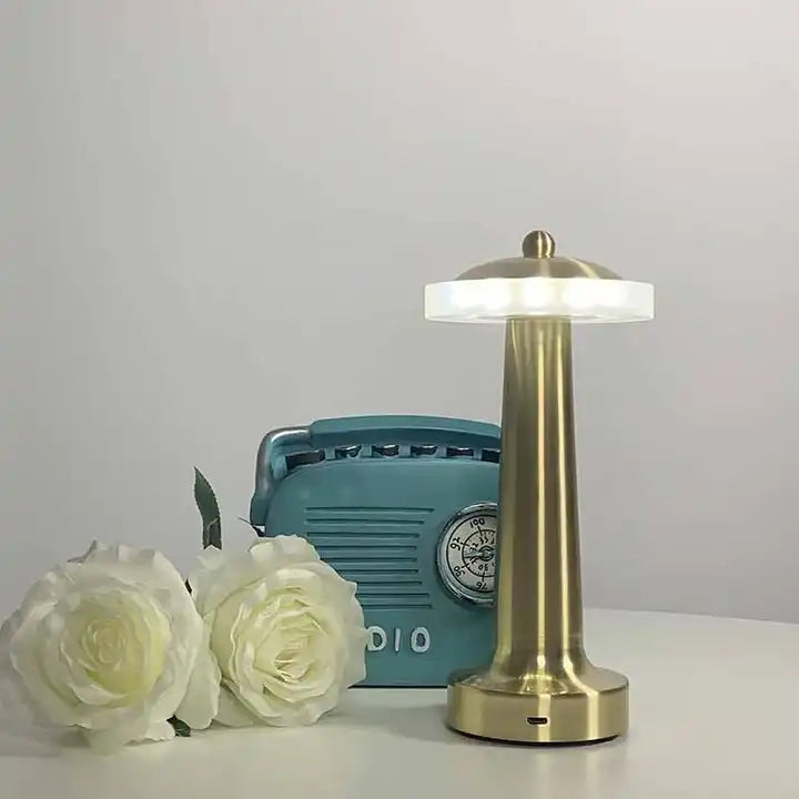 Portable chargeable Dimmable Night restaurant rechargeable cordless led Touch Reading table lamps for bar home