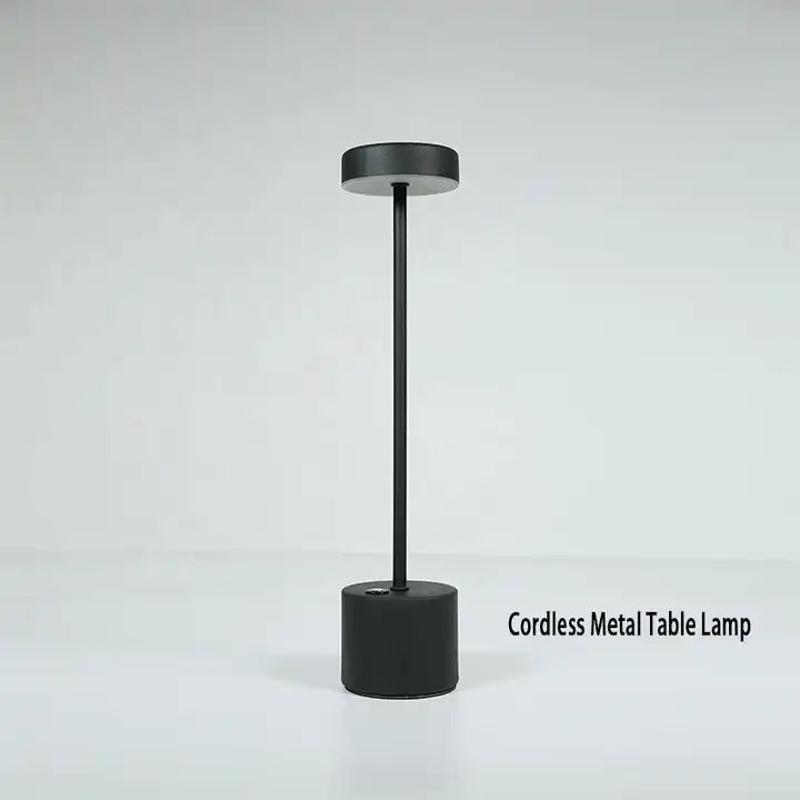 Dropshipping Modern Rechargeable Led Table Light Luxury Metal Iron Bar Table Lamp With Battery