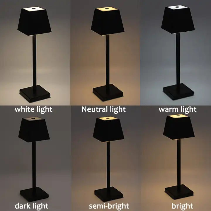 Luxury Restaurant Rechargeable Table Lamp Nordic Hotel Bedside Light Smart Led Desk Lamp Table Lights