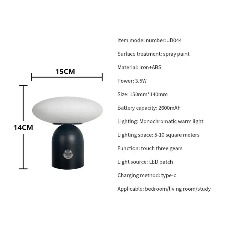 Modern Luxury Rechargeable Led Table Light Hotel Restaurant Decoration Wireless Portable Touch Cordless Table Led Lamp