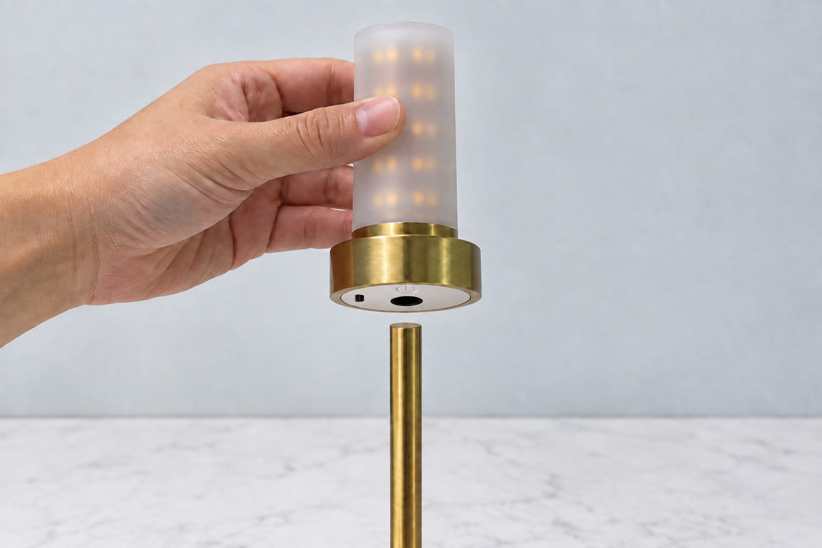 Rechargeable Bulbs for Shaded Table Lamps: Remove, Charge and Refit