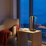 Modern Metal Cage Lantern Touch Dimmable Cordless Rechargeable Outdoor Patio Garden Restaurant Ambient LED Table Lamp