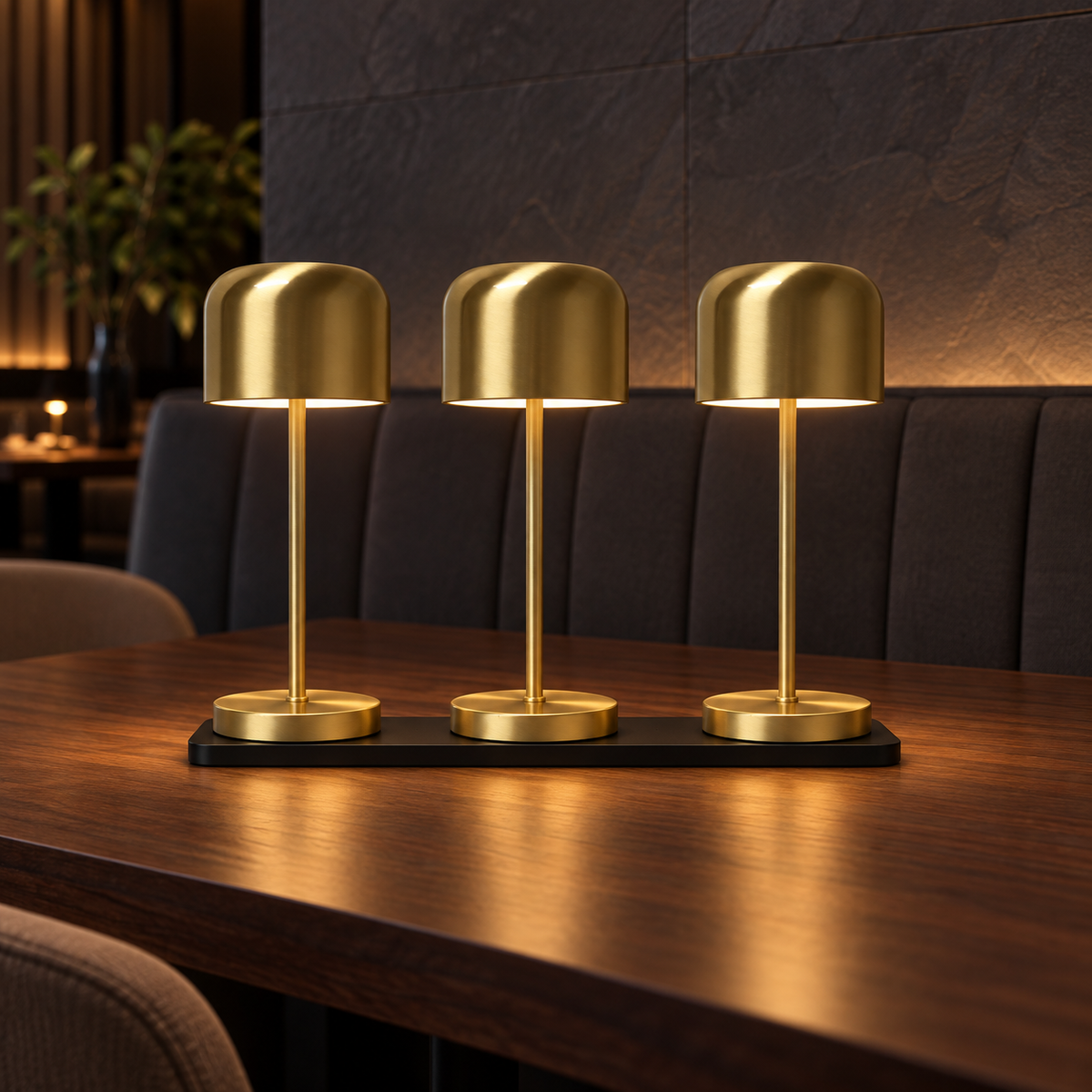 IP54 Rechargeable LED Table Lamp with Charging Dock for Restaurants and Hotels