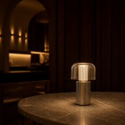 2W Acrylic Mushroom Rechargeable Restaurant Table Lamp with 2600mAh Battery and Type-C Charging