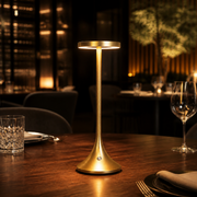 3W Aluminum Rechargeable Restaurant Table Lamp with Touch Dimming and 2000mAh Battery