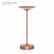 Restaurant Cordless Slim Rechargeable LED Table Lamp with 2700K Touch Control