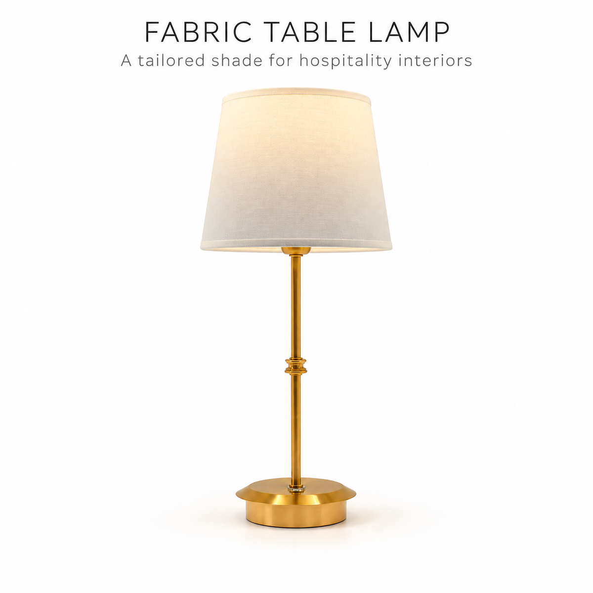 Rechargeable Fabric Shade LED Table Lamp for Hotels and Hospitality Interiors