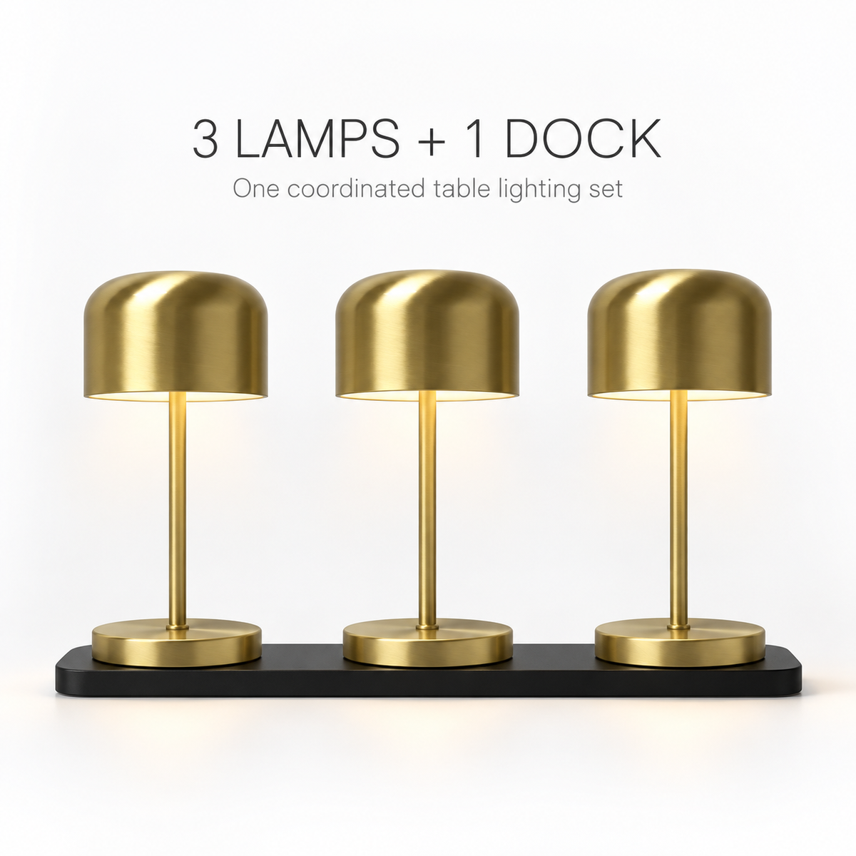 IP54 Rechargeable LED Table Lamp with Charging Dock for Restaurants and Hotels