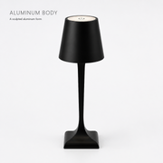 5200mAh Iron and Aluminum Cordless LED Table Lamp with Stepless Touch Dimming for Restaurants