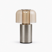 2W Acrylic Mushroom Rechargeable Restaurant Table Lamp with 2600mAh Battery and Type-C Charging