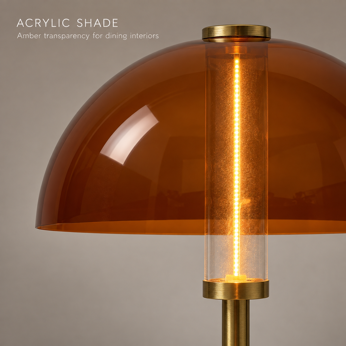 Acrylic Dome Rechargeable LED Table Lamp with 3000K Dimming and Breathing Effect for Restaurants