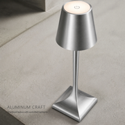 5200mAh Iron and Aluminum Cordless LED Table Lamp with Stepless Touch Dimming for Restaurants