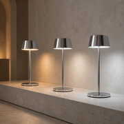 Electroplated aluminum alloy Cordless Table Lamp with 3600mAh Battery and 3-CCT Touch Control