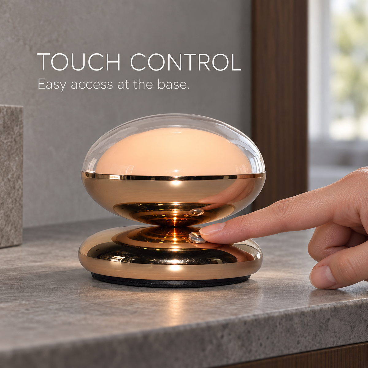 Compact Rechargeable LED Accent Table Lamp with 3000K Touch Control