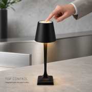 5200mAh Iron and Aluminum Cordless LED Table Lamp with Stepless Touch Dimming for Restaurants