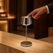 Electroplated aluminum alloy Cordless Table Lamp with 3600mAh Battery and 3-CCT Touch Control
