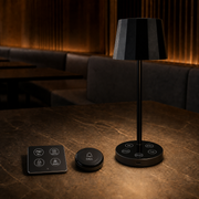 Rechargeable Restaurant Waiter Call Table Lamp System with Display and Watch Receivers