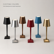 5200mAh Iron and Aluminum Cordless LED Table Lamp with Stepless Touch Dimming for Restaurants