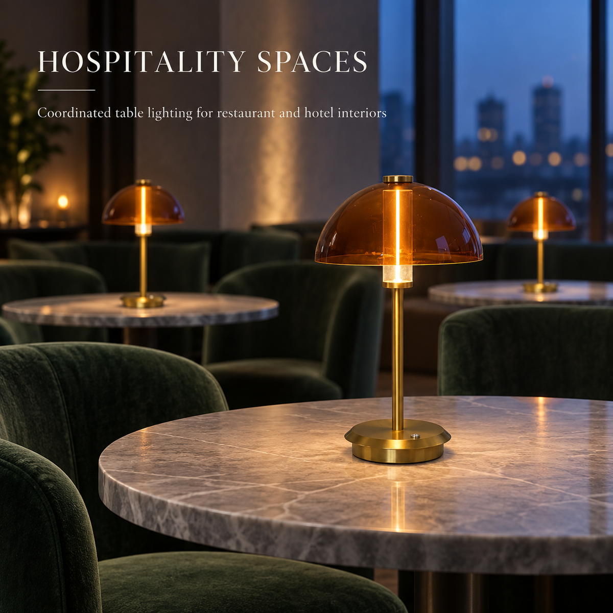 Acrylic Dome Rechargeable LED Table Lamp with 3000K Dimming and Breathing Effect for Restaurants