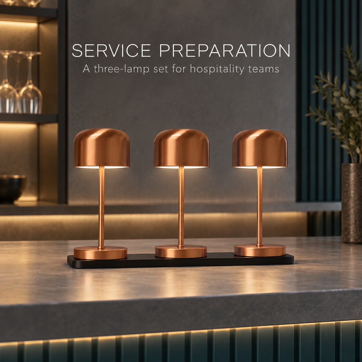 IP54 Rechargeable LED Table Lamp with Charging Dock for Restaurants and Hotels