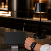 Rechargeable Restaurant Waiter Call Table Lamp System with Display and Watch Receivers