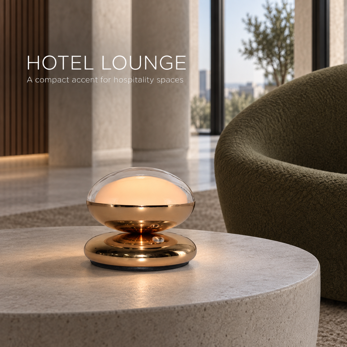 Compact Rechargeable LED Accent Table Lamp with 3000K Touch Control