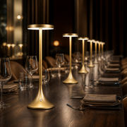 3W Aluminum Rechargeable Restaurant Table Lamp with Touch Dimming and 2000mAh Battery