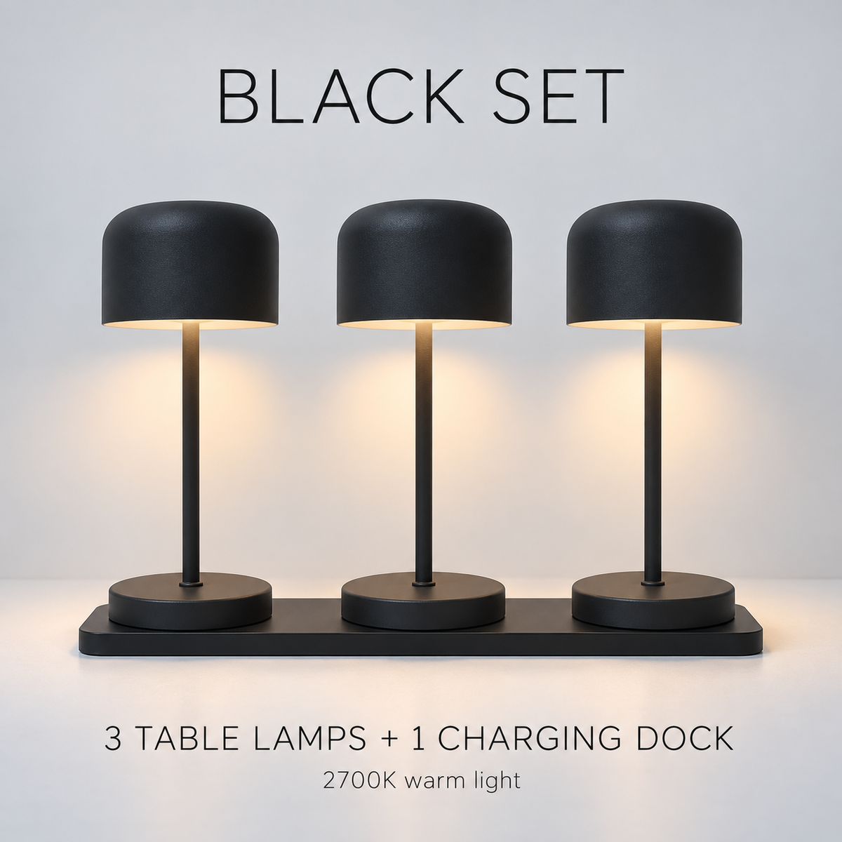 IP54 Rechargeable LED Table Lamp with Charging Dock for Restaurants and Hotels detail image 1