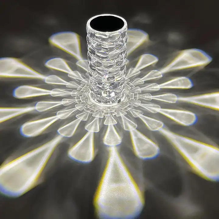 Modern Rechargeable Cordless water drop table lamp Crystal Touch Color Change Table Lamp for Bedroom Bedside