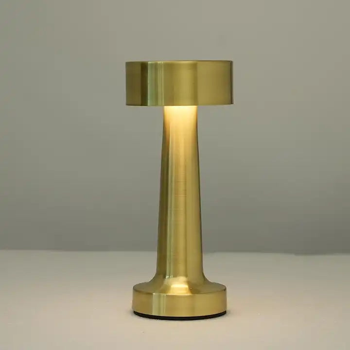 Portable Cordless Rechargeable Metal Led table lamp for Restaurant Hotel Bar Home