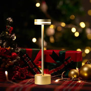 Aluminum alloy Rechargeable lithium battery dimmable table lamp lampes de table for outdoor decoration