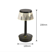 Modern Luxury Crystal Aurora Clear Dining Lamps Cordless Restaurant Table Lamp With Rechargeable Battery Operated