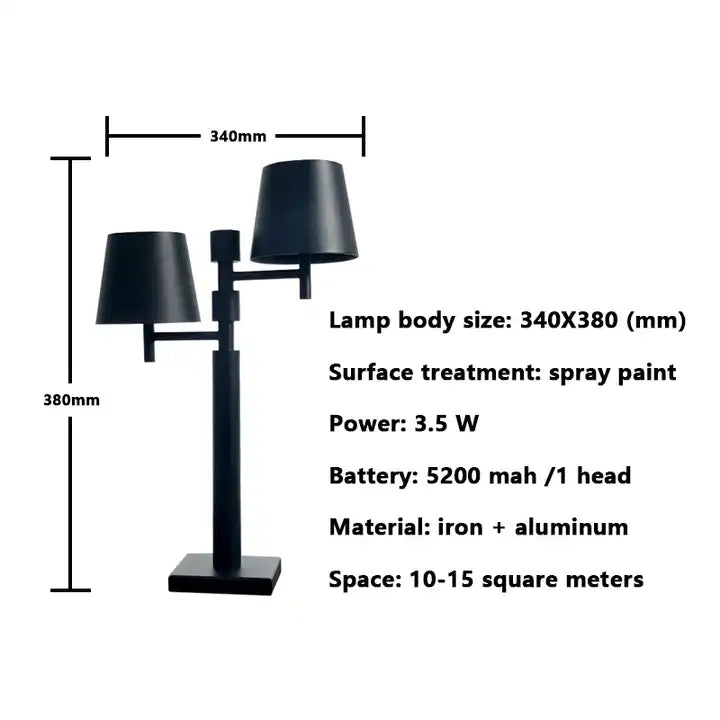 modern luxury wireless hotel rechargeable portable fashion cordless desk beside led table lamp for bedroom