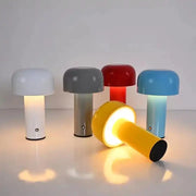 Modern Wireless Led Touch Control Mushroom Table Lamp Portable Bedroom Study Rechargeable Reading Night Light Indoor Decor