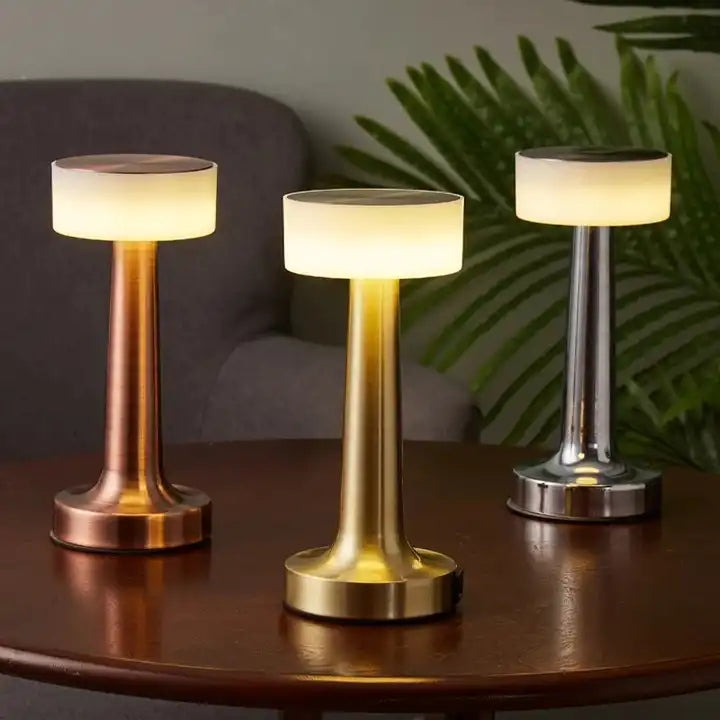 Retro Bar Table Lamp Touch Sensor LED Desktop Night Light Metal Craft Decorative Lamp For Bedroom Coffee Restaurant Lighting