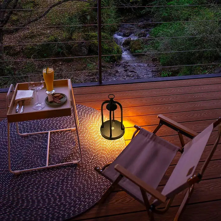 Creative portable battery rechargeable touch outdoor table lamp Lampada da campeggio for decorative