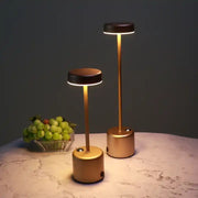 Dropshipping Modern Rechargeable Led Table Light Luxury Metal Iron Bar Table Lamp With Battery