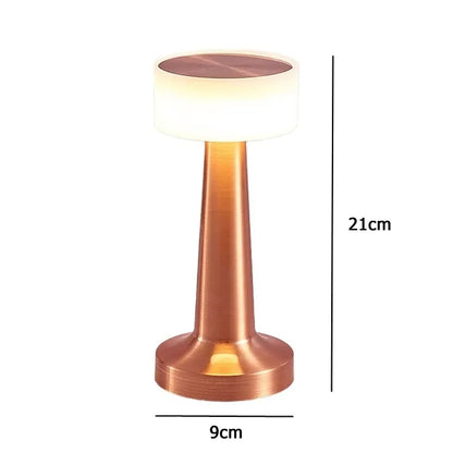 Retro Bar Table Lamp Touch Sensor LED Desktop Night Light Metal Craft Decorative Lamp For Bedroom Coffee Restaurant Lighting