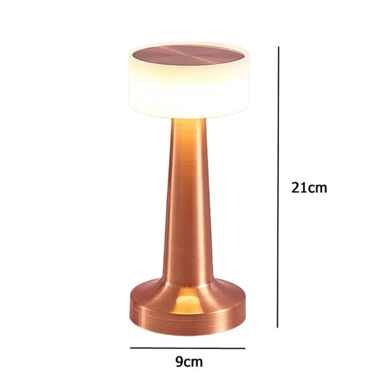Retro Bar Table Lamp Touch Sensor LED Desktop Night Light Metal Craft Decorative Lamp For Bedroom Coffee Restaurant Lighting