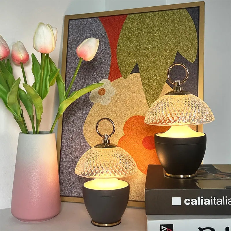 Nordic Bedside Lamp Bedroom LED Table Lamp Small Night rechargeableLED Bedroom Living Room Bedside Bar Table Lamp Light