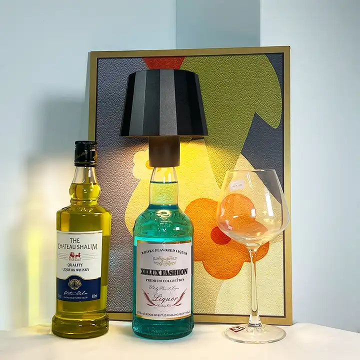 IP54 Waterproof Hotel Dining Wine Bottle Lamp Holder LED Night Atmosphere Lamp Table Decor Lamp