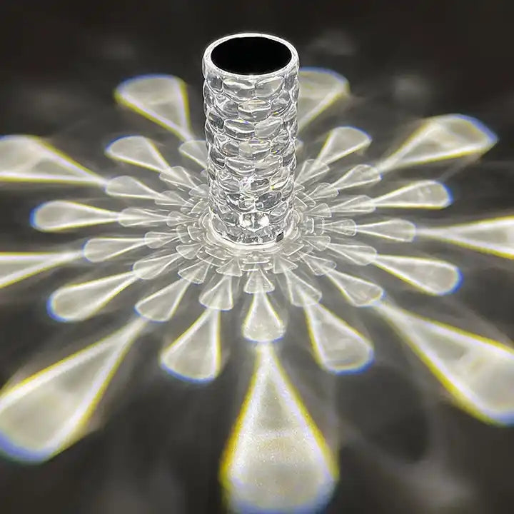 Modern Rechargeable Cordless water drop table lamp Crystal Touch Color Change Table Lamp for Bedroom Bedside