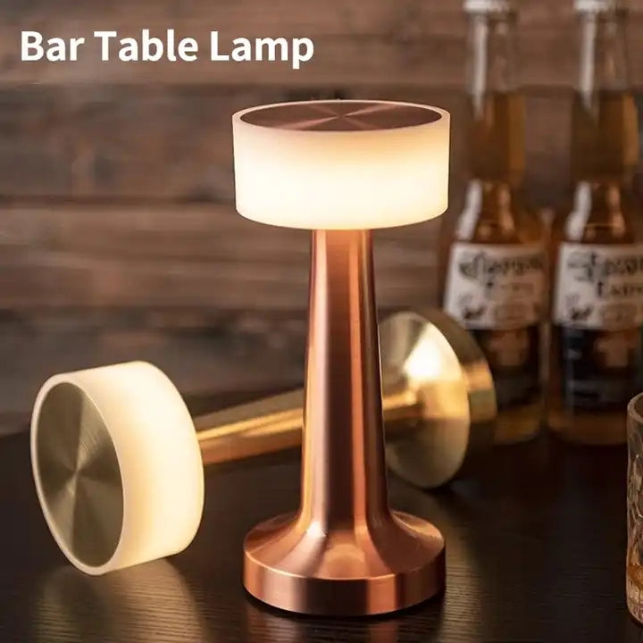 Retro Bar Table Lamp Touch Sensor LED Desktop Night Light Metal Craft Decorative Lamp For Bedroom Coffee Restaurant Lighting