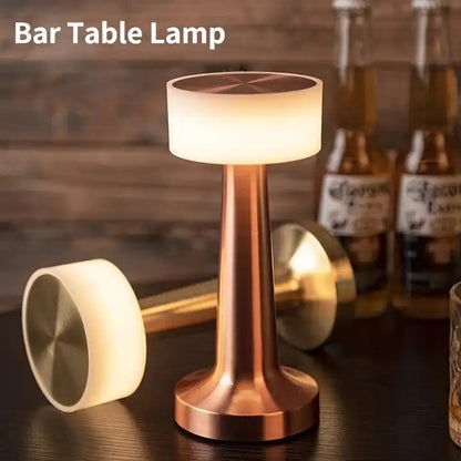 Retro Bar Table Lamp Touch Sensor LED Desktop Night Light Metal Craft Decorative Lamp For Bedroom Coffee Restaurant Lighting