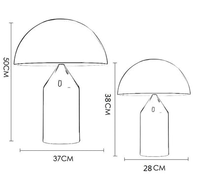 Creative Metal Design Bedroom Bedside Desktop Lighting Study Reading Lamp Nordic Personality Luxury Gold Mushroom Led Table Lamp