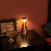 Modern decoration portable USB charge rechargeable battery touch lamp metal table light for hotel home decoration