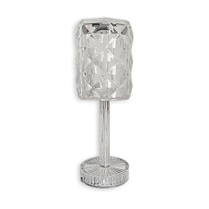 Modern Luxury Hotel Cordless Desk Portable Metal Beside Fashion Led Crystal Table Lamp Rose Light Home Decor